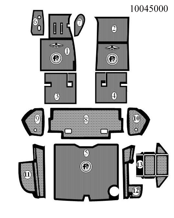 Mat #1, Drivers side. - 10045001