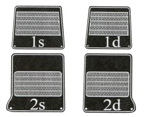 Mat #1d, Passengers side toe mat - 10056001d