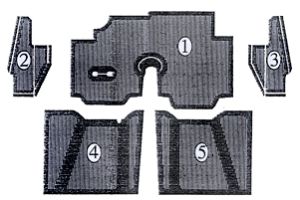 Complete set of rubber mats, see page - 13248000