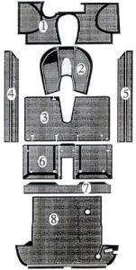 Complete set of rubber mats - 13270000