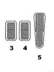 Brake, clutch & accelerator pedal rubber - 15314290