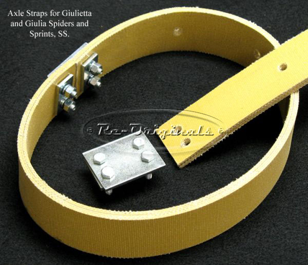 Axle straps, rear, original yellow canvas material.  One pair per car - B0016X