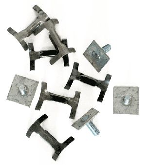 Body trim clip kit, fits NOS or new manufacture under door trim, four clips with studs and six spring clips for the pinch welds on the body - B0057