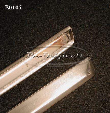 Trim for under door, new manufacture, stainless steel, 64 length, flat profile. - B0104