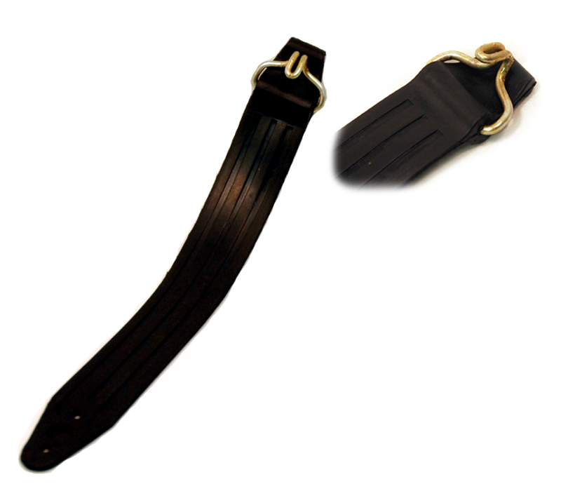 Soft-top hold down strap, rubber, with hook - B0125