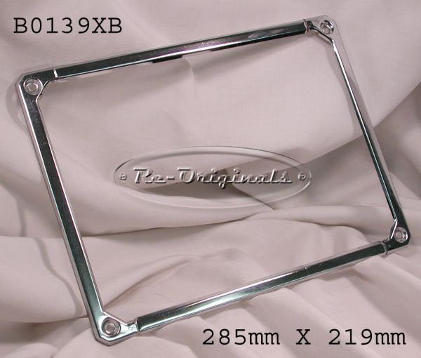 License plate frame, European, rear, Italian style, stainless steel, for cars from 1947-1972 - B0139XB