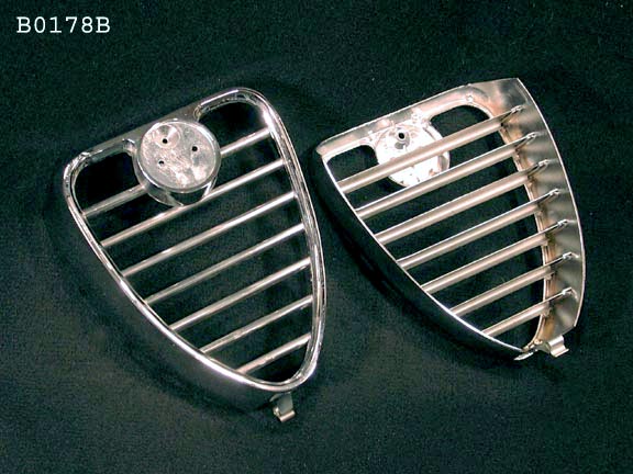 Grille, front, center, NOS, 1 5/8 opening at bottom , 2 1/4 spring clip. - B0178B