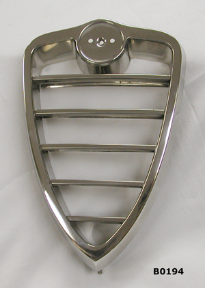 Grille, front, stainless steel, new manufacture - B0194