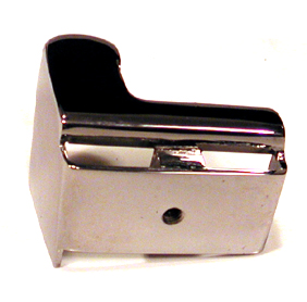 Trim, chromed, just behind door on top of fender, has 2 slots for soft-top boot hook, right - B0214D