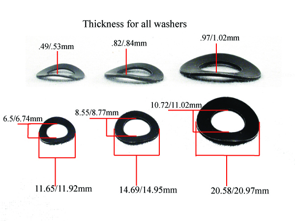 Washer, wavy style lock, 8 mm - BW08