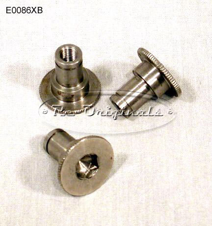 Valve cover nuts, Veloce only, chromed thin, serrated edge, no Bakelite border on Veloce models, includes gasket and retaining clip - E0086XB