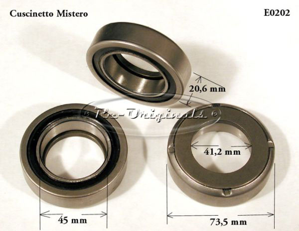 Throw-out bearing, 73.5mm OD x 45mm/41.25mm ID x 20.7mm width - E0202