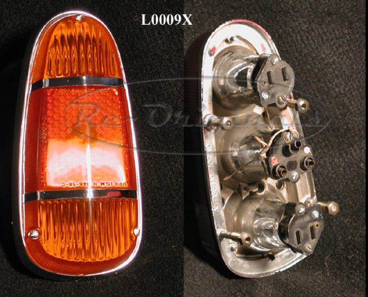 Taillight assembly, NOS, double horizontal bar style, Carello or Altissimo - L0009X