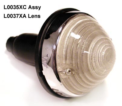 Turn signal assembly, front, NOS, Altissimo, 72mm, clear. - L0035XC