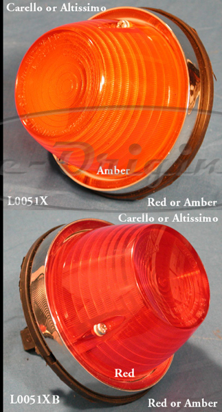 Taillight assembly, NOS, Carello, amber. - L0051X