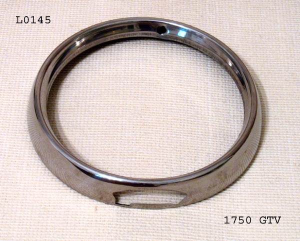 Headlight rings, NOS, large size, stainless steel - L0145