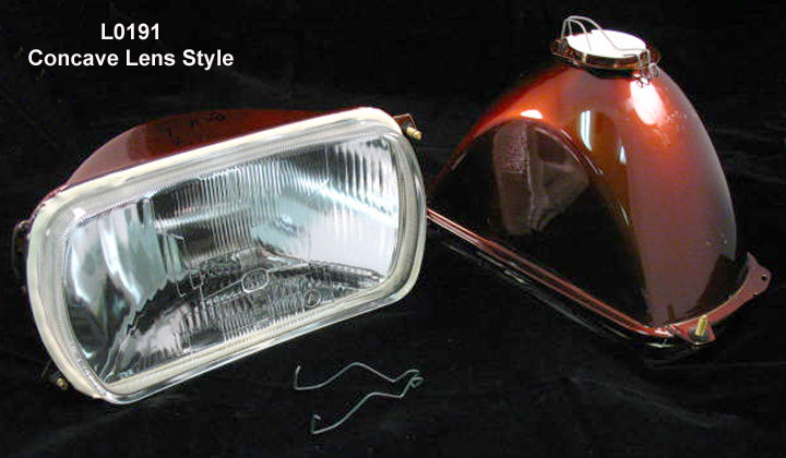 Headlight assembly, NOS, Carello, specify # on lens - L0191