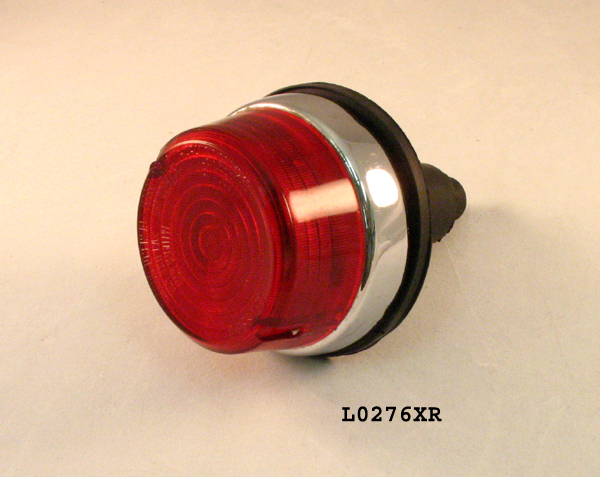 Turn signal assembly, red, very slight concave lens, Altissimo. - L0276XR