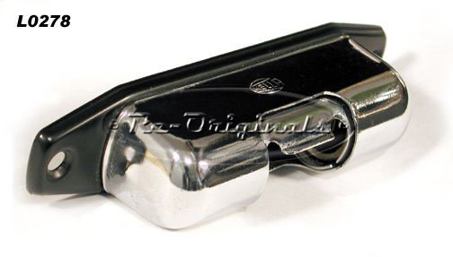 Light for under the dash, NOS, Hella, chromed housing with lift-up door. - L0278