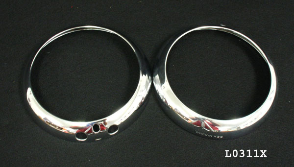 Headlight rim, NOS, 8-7/8 OD, Marchal script,  - L0311X