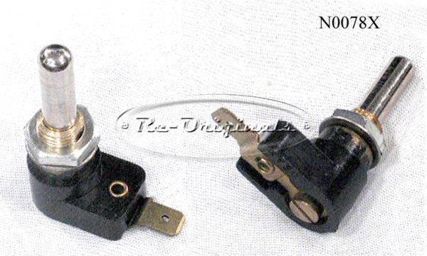 Light switch for door jamb, engine compartment, or trunk, 28mm long chromed finger, NOS, CEAM #92018, 1 wire contact - N0078X
