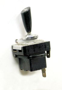 Switch, horn, 2 position, 1 speed, truncated round teardrop shaped toggle with horn symbol - NSW098