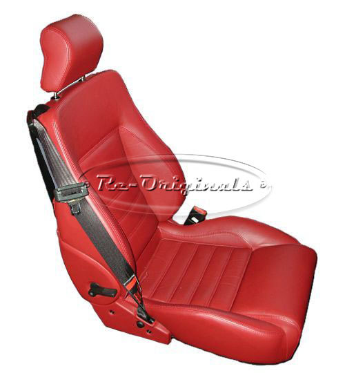 Seat covers as original, available in either the original Connolly leather colors.  Includes both seats and both head rests.  These are factory seat covers so have the embossed Cavallino on the headrests. - U0141