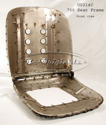 Seat frame, steel, re-manufactured, includes back & bottom, for 750 series.  Call for photos! These are really well-made for us in Italy. - U0214C