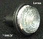 L0285X Turn signal assembly, front, new manufacture, Lucas, complete unit with glass lens, chromed bezel, special boot that houses assembly and holds bezel and glass in place