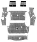 Mat set, complete with trunk mats in black, for 1750/2000 GT - 10055000