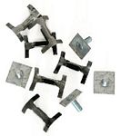 B0057 Body trim clip kit, fits NOS or new manufacture under door trim, four clips with studs and six spring clips for the pinch welds on the body