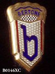 Emblem for fender, Bertone, goldtone, shaped like a shield - B0146XC