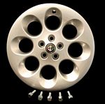 Wheel, lightweight aluminum alloy, Alfa 156, 6.5 x 16, new manufacture, 5-bolt pattern for GTV-6 and 164.\n - B0358