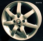 B0497B Wheel, Milano, for road use or show.  Available for most any Alfa model in 7 X 16 size.  Call with model of car desired.