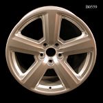 B0559 Wheel, Audi RS6, 8.5x18, five bolt pattern, bright silver finish.