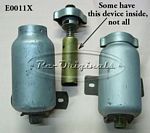 Brake fluid reservoir, NOS, steel, two-eared cap - E0011X