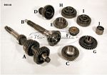 Transmission close ratio gear sets, set B - 1st: 2.54, 2nd: 1.70, 3rd: 1.26, 4th: 1.0, 5th: 0.85, see ring & pinions listed for optimum combo, slightly higher gears, 3 of which have roller bearings - E0116X