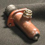Brake master cylinder, oxygen bottle shaped, old style, 2 bolt mount, new manufacture, includes standard style banjo bolt without brake switch incorporated.  These were used in many application and are available in 3 bore sizes.  Please specify also if yo