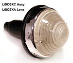 Turn signal lens, front, NOS, Altissimo, 72mm diameter, plastic lens, clear. - L0037XA