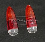 L0040 Taillight lens, NOS, 101 style, amber/red/white or amber/red/amber, specify Carello or Altissimo