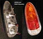 L0041 Taillights, NOS, 101 style, Carello, complete assembly.