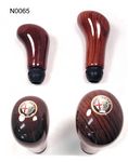 Gearshift knob with Alfa emblem on top, walnut, new manufacture, (also available for Fiat, Maserati and Porsche) - N0065X