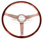 Steering wheel, wood, Momo, with engraved spokes, slight dish, black inlay on outer rim.  Call for photo to verify style. - N0203XC