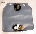 Windshield washer bag, blue with pump attached, two metal grommets to hang. - N0225B