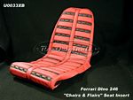 Seat cover inserts, the center part only for the Daytona style seat pattern.  Supplied in pairs, sewn in Italy using the strips made on the original Scaglietti dies.  Connolly leather. - U0033XB