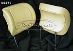 Headrests, pair.  New manufacture by the original craftsmen in Italy.  Covered in your choice of leather, generally using Ferrari replacement for vintage Connolly.  Specify Connolly number desired, other choices available - U0270