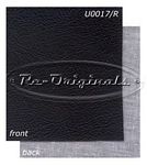 Vinyl, original black seat and door panel material.  Leather grain.  1.4 mt.  (56) wide. - U20017/R